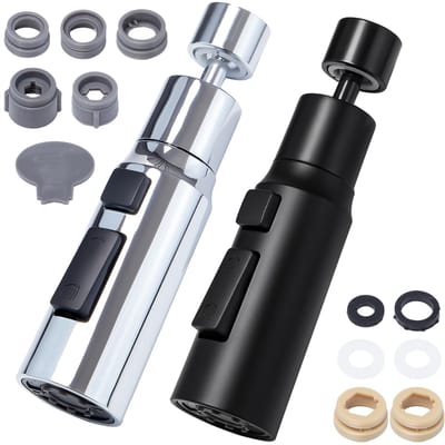 2 stuks keukenkraan sproeikop met 3 modi beluchter kranen 360° draaibare sproeikraan gootsteen kraan bubbler voor keuken badkamer vervanging handdouche wastafel