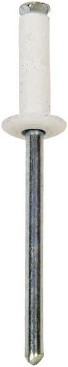 Openingsklinknagels - Bevestigingsnagels - Materiaal verbinden - Bloemvormig - 4x16 mm - Wit