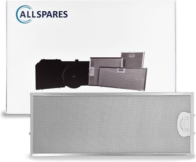 AllSpares Metaalfilter voor afzuigkappen geschikt voor ATAG ETNA en Pelgrim 401468/89001193 (468x183x7mm)