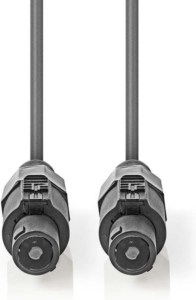 Nedis Speaker-Kabel - 48 x 0.20 mm - Koper - 10.0 m - Rond - PVC - Donkergrijs - Gift Box
