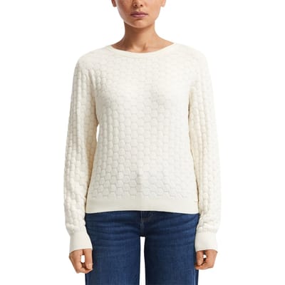 s.Oliver -qs Pullover Offwhite Maat: L | Sweaters Outlet | Dames | Wit
