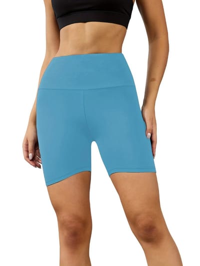 Livano Biker Short Dames - Korte Legging - Lange Onderbroek - Bikershort - Met Pijpjes - Blauw - Maat XS