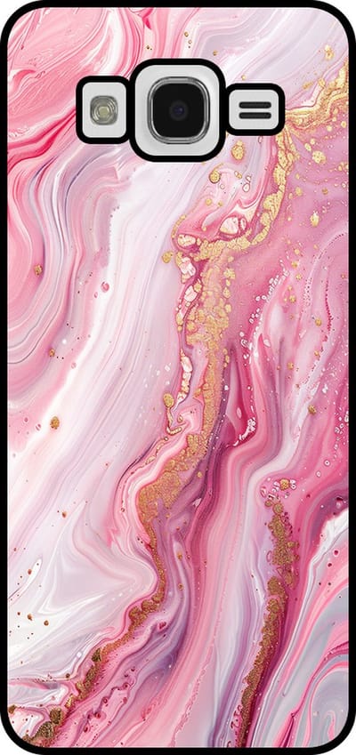 Smartphonica Telefoonhoesje Geschikt voor Samsung Galaxy J5 2015 met marmer opdruk - TPU backcover case marble design - Roze geschikt voor Samsung Galaxy J5 2015