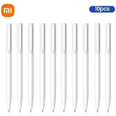 Xiaomi Gel Pen 10st 0,5 mm zwarte inkt perspen Japan MiKuni inkt soepel schrijven kantoorbenodigdheden voor 10pcs wit