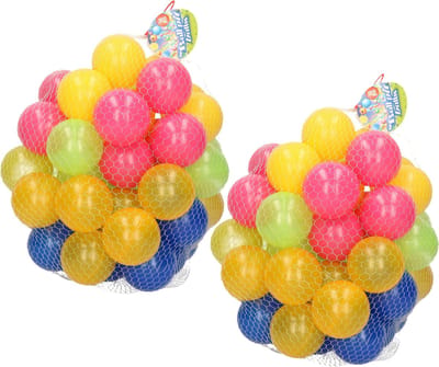 Speelgoed ballenbak ballen - 100x - kunststof - kleurenmix - 6 cm