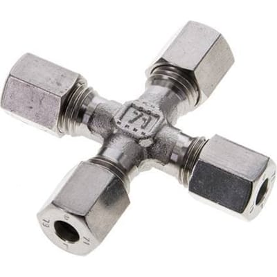 6L RVS Kruissok Snijring 315 Bar DIN 2353 - FL4X-C-S-06-L