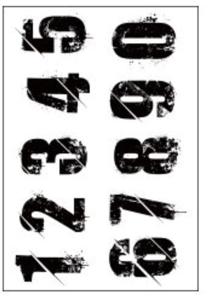 Clearstamps - Cijfers - Stempels Getallen