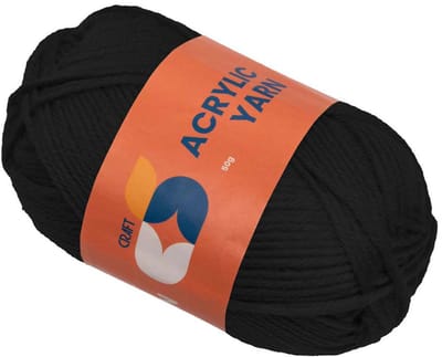 Colorations - Acrylic yarn Black 50g