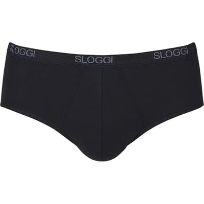 sloggi men Basic Heren Midi slip - 2pack - Zwart - Maat S