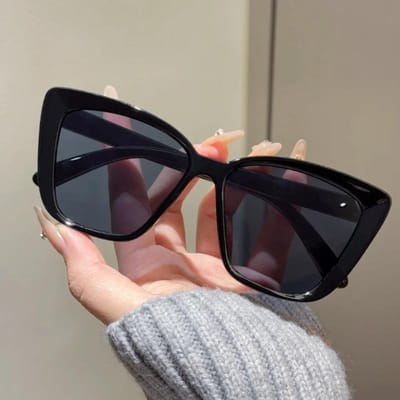 Trendy Grote Montuur Cat Eye Zonnebril Voor Dames Heren Retro Vierkante Zonnebril UV400 Bescherming Bril Mode Bril Schaduwen