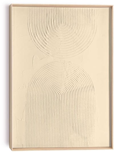 Schilderij 3D Art Bows - sand - 70 x 50 - Hout - REINDERS