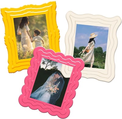 Dailygoods- Fotolijst Magnetisch 3 Stuks - Koelkast Fotolijst - Dunne Fotolijst - Sterk Magnetisme - Eenvoudig Vervangen - Hoogwaardige Kwaliteit - Koelkastmagneten