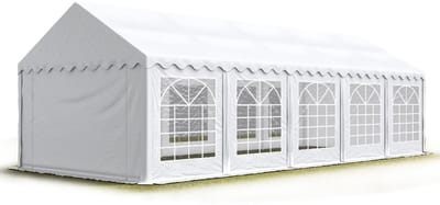 Partytent feesttent 3x10 m tuinpaviljoen -tent PVC 700 N in wit waterdicht