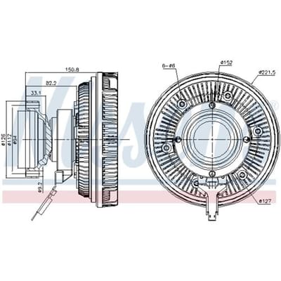 Koppeling, radiatorventilator NISSENS 86250