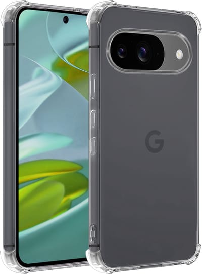 Hoesje - Geschikt voor Google Pixel 9 - Sterk & Shockproof - Siliconen Case - Back Cover - Telefoon Hoes Shock Proof - Telefoonhoesjes - Transparant