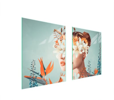 TMK ArtDeko - Glazen Beschermplaat voor Fornuis - 85x52 cm - Vrouw