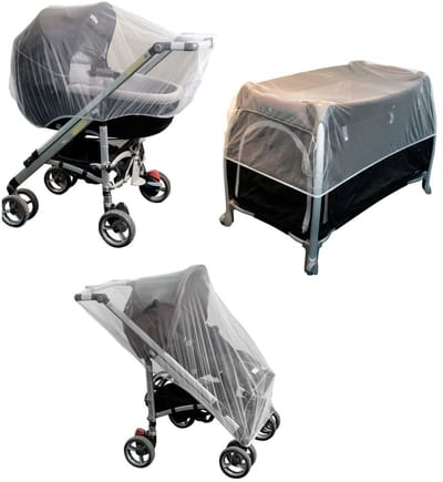 Luance Universeel muggennet/klamboe - voor baby ledikant/kinderwagen - transparant - 130 x 70 cm