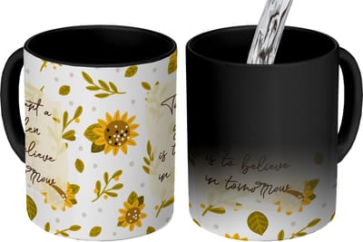 Magische Mok - Foto op Warmte Mokken - Koffiemok - Quotes - Spreuken - To plant a garden is to believe in tomorrow - Magic Mok - Beker - 350 ML - Theemok - Mok met tekst