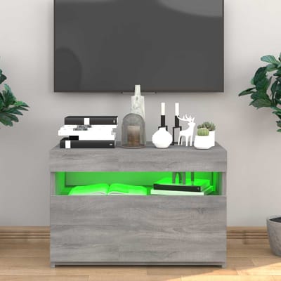 vidaXL - Tv-meubel - met - LED-verlichting - 60x35x40 - cm - grijs - sonoma - eiken