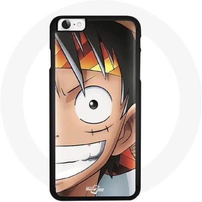 Coque iPhone 4 - Maniacase - One Piece Luffy - Souple - Noir - Mixte