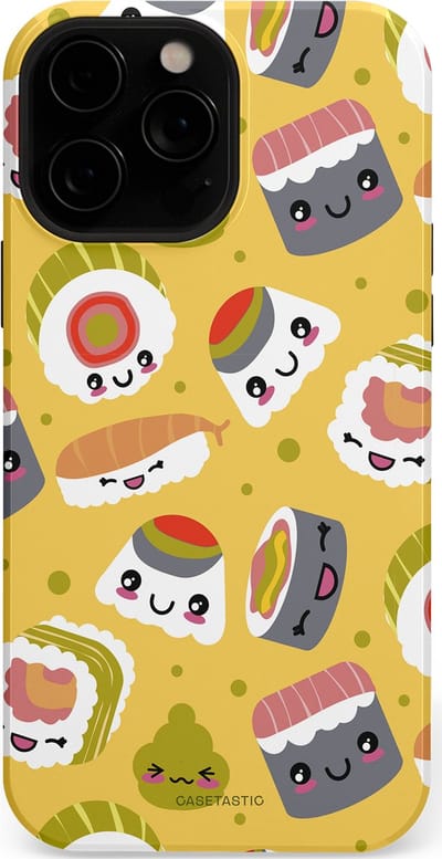 Casetastic Hoesje Geschikt voor Apple iPhone 13 Pro Magsafe - Stijlvolle Beschermende Duo-layer Case - Sushi vriendjes