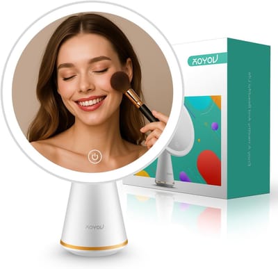 Draagbare Verlichte Make-up Spiegel met Verstelbare Helderheid en Oplaadbare LED Verlichting voor Thuis en Reizen