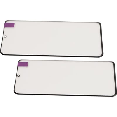 2 stuks Voorste Buitenste Lens Glas Scherm Vervangende Assemblage met Reparatiegereedschapsset voor S21 Ultra Mobiel white