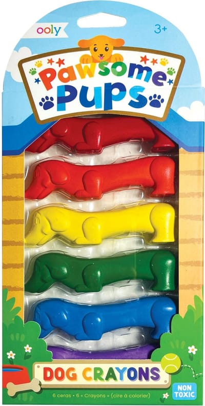 Ooly - Pawsome Pups - 6 gekleurde krijtjes hond/teckel