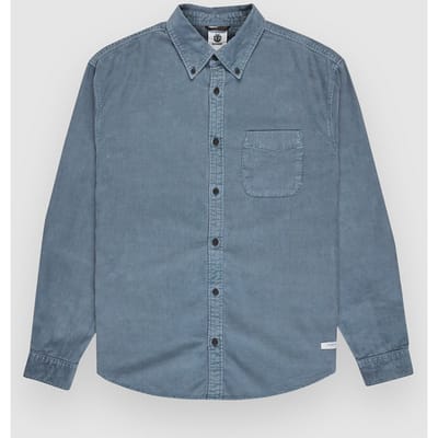 Element Button Down Corduroy Regular Fit Overhemd Met Lange Mouwen Blauw L Man