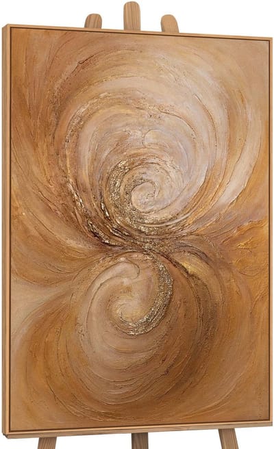 Canvas schilderij handgeschilderd whirlwind of heat abstract – YS-Art Gallery – Luxe wanddecoratie voor woonkamer – Modern schilderij voor slaapkamer en hal