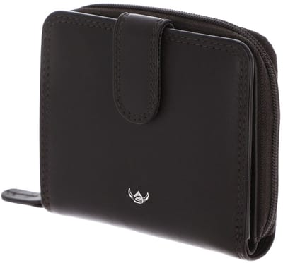 Golden Head Leren portemonnee Polo RFID Protect Minibörse mit Riegel 1006 Dunkelbraun donkerbruin