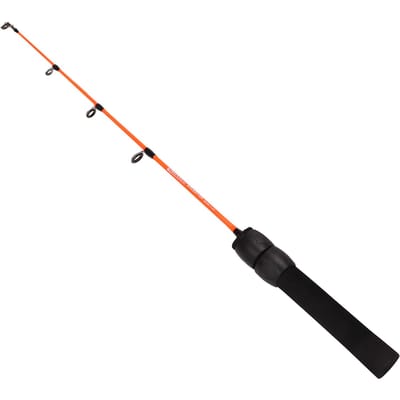Mini canne à pêche sur glace de 50 cm, courte et portable, en PRFV avec poignée antidérapante en EVA black