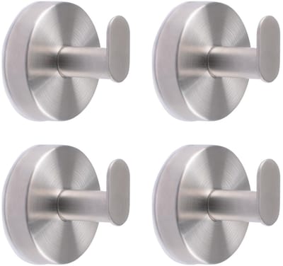 Dailygoods- Zuignap Haken Waterdicht - 4 Stuks - 304 Roestvrij Staal - Antislip - Geen Boren - Diameter 5,8 cm - Zuignaphaken