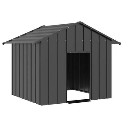 Hondenhok - Buiten - Bench - Ren - Weerbestendig - Kennel - Rek - Antraciet