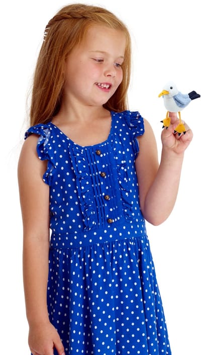 The Puppet Company vingerpop zeemeeuw speelgoed accessoire.