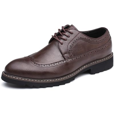 Schoenen met puntige neus Leer Herenschoenen Nieuwe Brogue Herenschoenen Trend Brits Casual Zakelijk Jeugd Grote Maat 46 Leren Schoenen 44