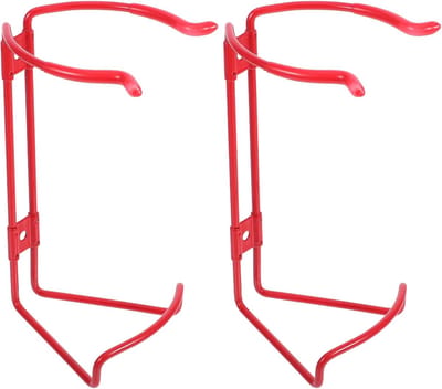 Brandblusser Muurbeugel - Brandblusserhouder Beugel - Veiligheid Thuis - Stevige IJzeren Constructie - 21 x 13 x 10.5 cm - Rood