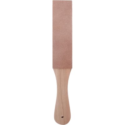 Lederen Slijper met Houten Handvat, Multifunctionele DIY Leerbewerking Polijst Slijpstroop gray