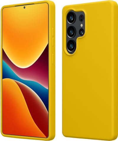 kwmobile telefoonhoesje geschikt voor Samsung Galaxy S25 Ultra - Hoesje met siliconen coating - Smartphone case in stralend geel