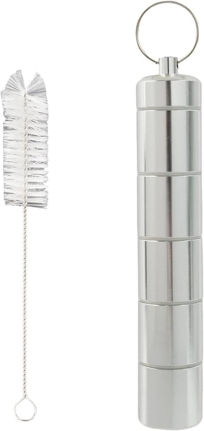 Kruidenpotjes set voor op reis, 5-in-1, waterdichte en lekvrije strooier voor camping, BBQ en picknick, ideaal voor keukengebruik en kruidenliefhebbers