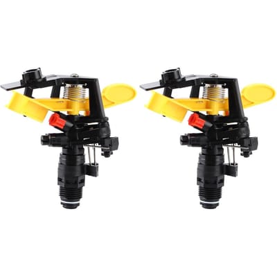 2 Stuks Mannelijke Schroefdraad G1/2 Tuin Gazon Roterende Irrigatie Sprinkler Besproeiingssproeier Mondstuk black