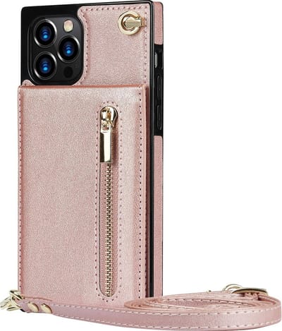 Hoesje geschikt voor Samsung Galaxy S20 FE - Backcover - Pasjeshouder - Portemonnee - Koord - Kunstleer - Rose Goud