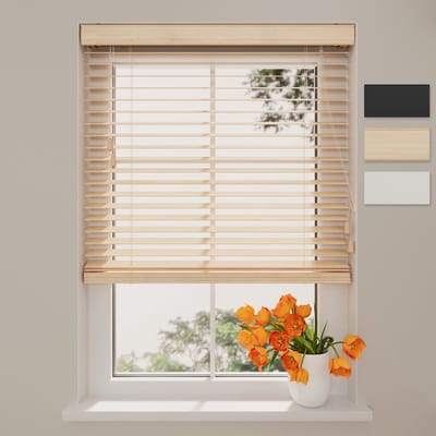 DTCH® Houten Jaloezie - 50 mm - Essence - Naturel - 90 x 130 cm - Maten van 50 t/m 250 cm breed