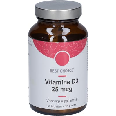 Best Choice Vitamine D3 25mcg 60 Tabletten