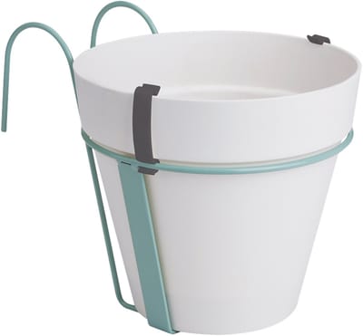 Elho Loft Urban Balkon Potholder 27 - Bloempot voor Balkon Buiten - Ø 19.3 x H 20.0 cm - Wit