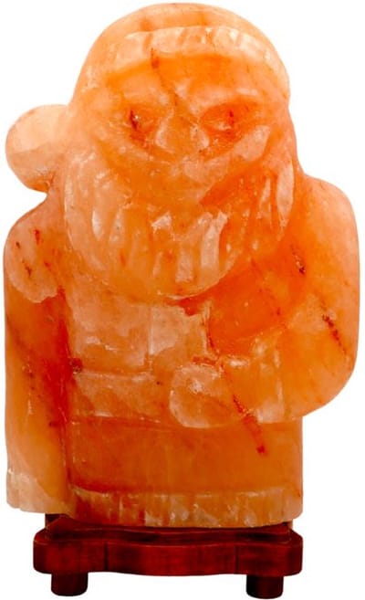 Zoutlamp - Premium - Kerstlamp - Kerstman - Handgemaakte kerstman standbeeldlamp - 17x30x30cm - 7kg - Himalayazout - Tafellamp – Sfeerlamp – Himalaya Zoutsteen Nachtlampje – Cadeau