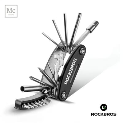 16-in-1 Fiets Multitool - MobileCreation i.s.m. ROCKBROS - Multitool Reparatieset - Voor Racefiets, Toerfiets, MTB en Mountainbike - Alle Essentiële Gereedschappen - Robuust en Duurzaam