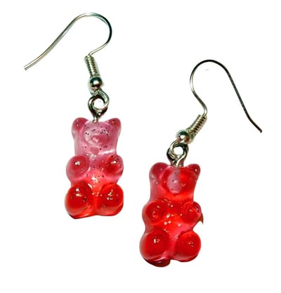 Shanna's Super Deal Gummie Beertje Oorhangers oranje roze