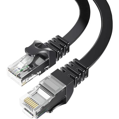 Essager CAT6 S/FTP LAN Ethernet Kabel Plat Zwart 15m