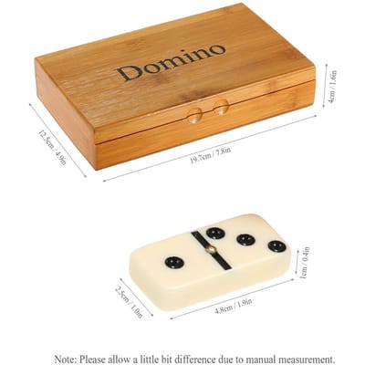 Ensemble de dominos Double Six, jeu de divertissement et de voyage récréatif, jouet dominos à points noirs orange